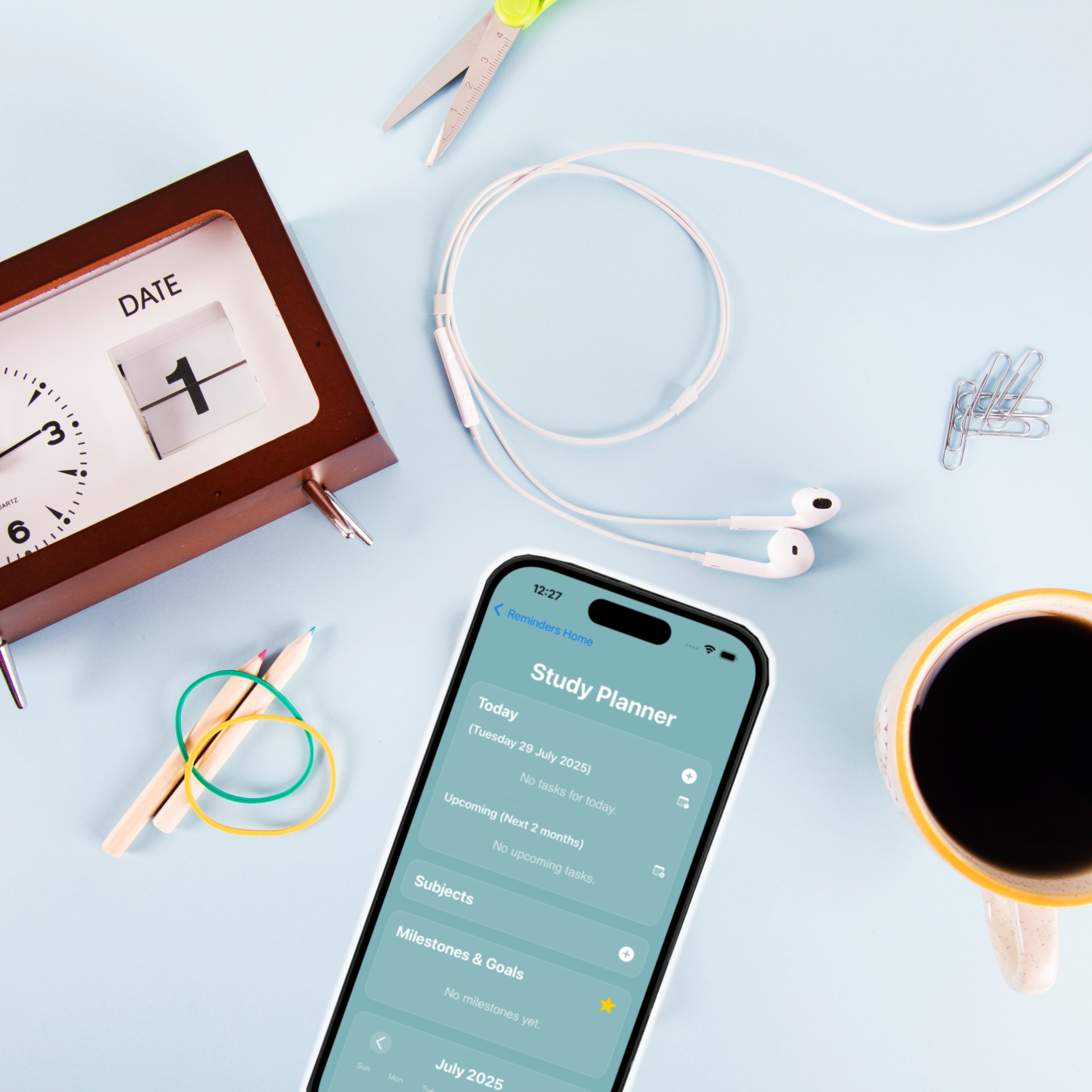 Study Planner App on Smartphone